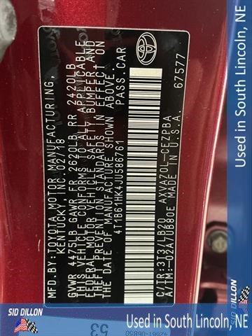 Used 2018 Ruby Flare Pearl Toyota XSE image 14