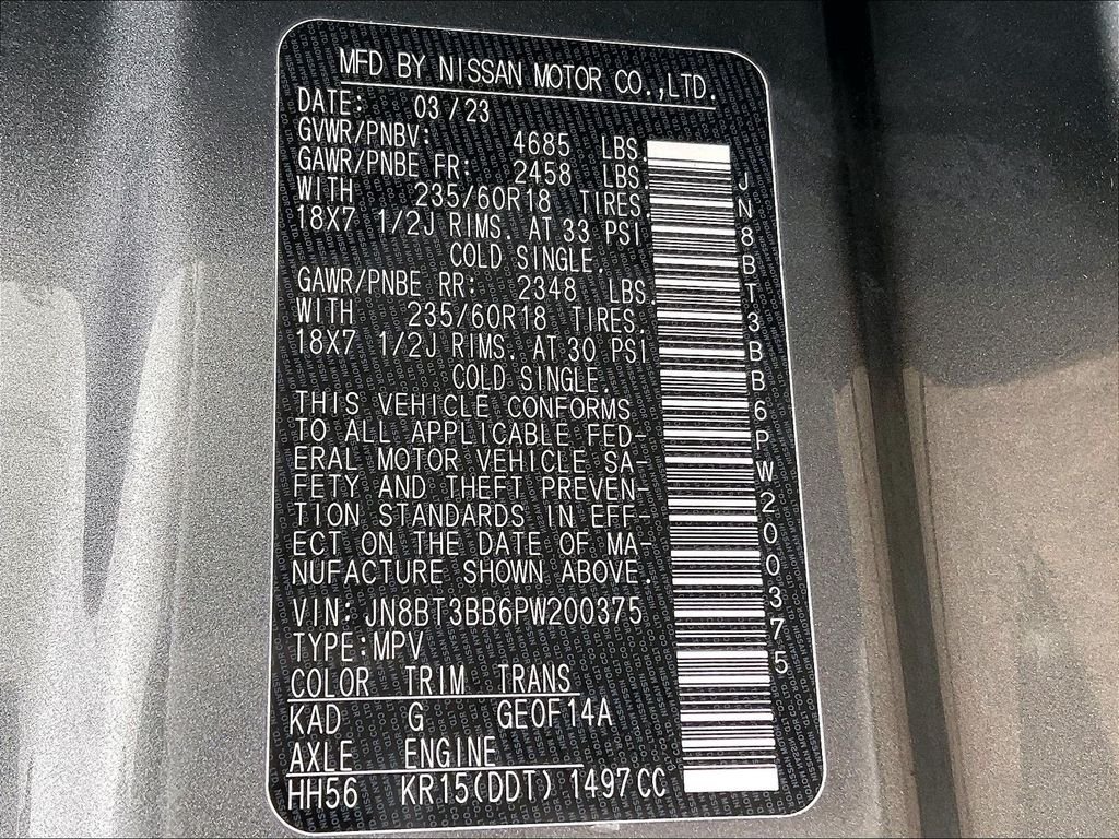 Used 2023 Gray Nissan SV image 35