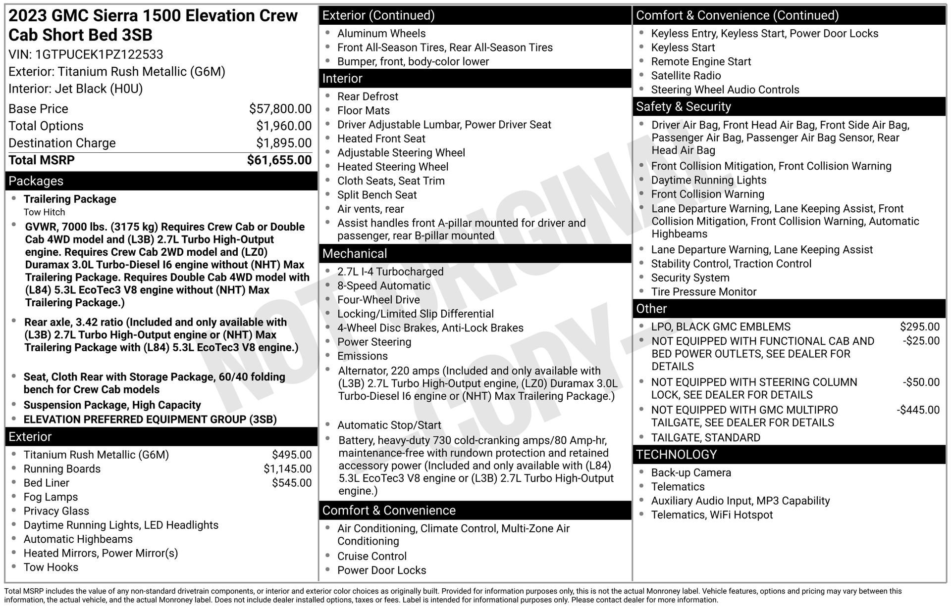 2023 GMC Sierra 4WD Crew Cab Short Box Elevation's photo