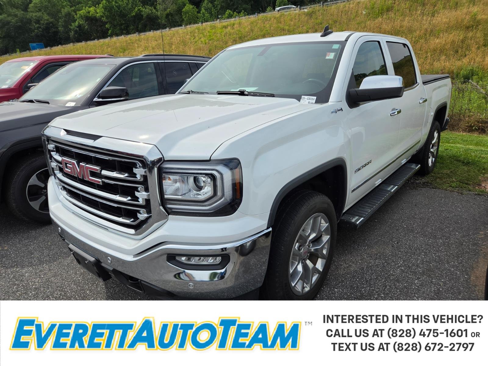 Used 2018 WHITE FROST TRICOAT GMC SLT image 1