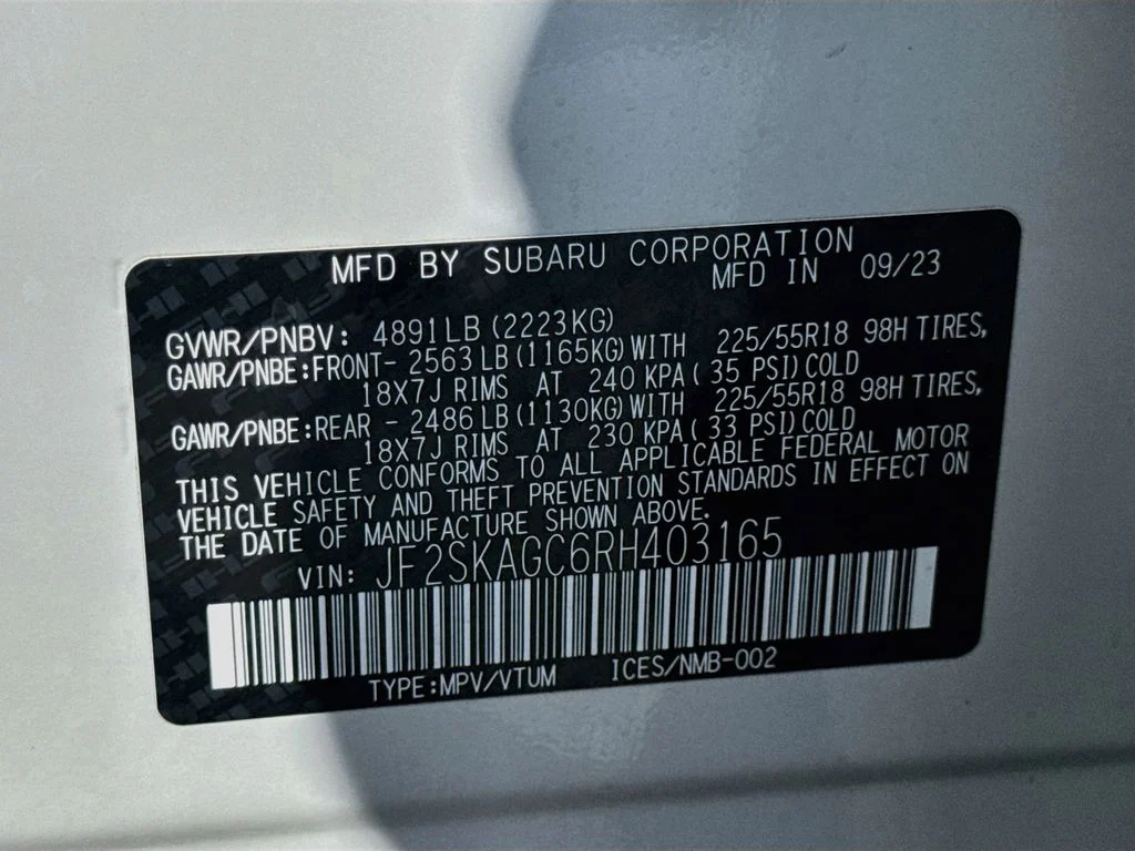 Used 2024 White Subaru Sport image 40