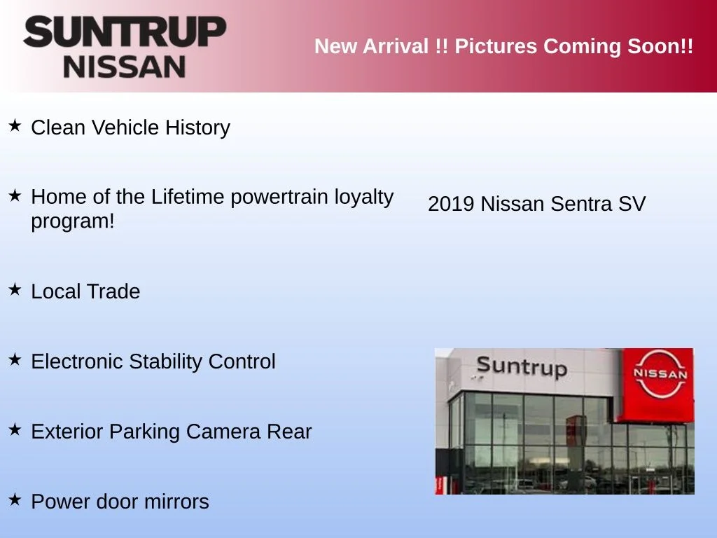 Used 2019 Black Nissan SV image 2