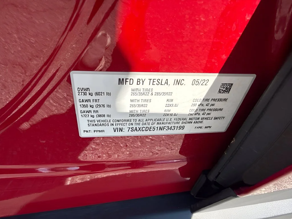 Used 2022 Red Tesla Base image 34