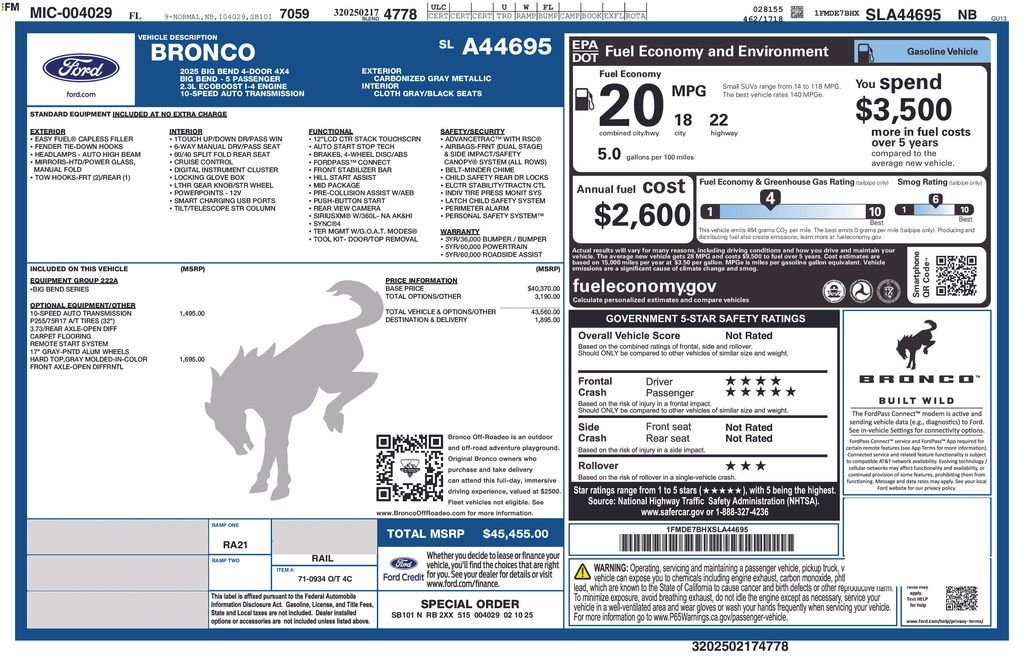 Used 2025 Gray Ford Big Bend image 10