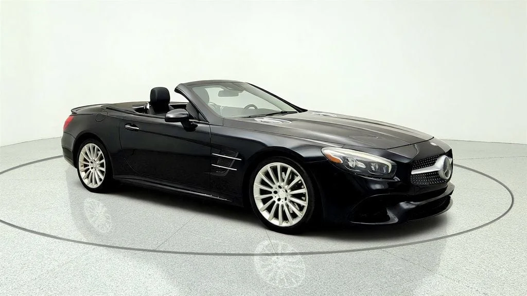 Used 2017 Black Mercedes-Benz SL 550 Roadster w/ Driver Assistance Pkg & MAGIC SKY CONTROL image 3