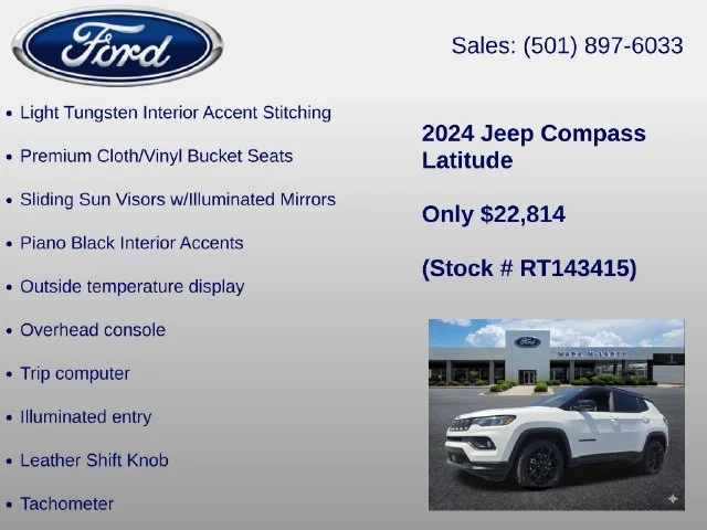 Used 2024 White Jeep Latitude image 36