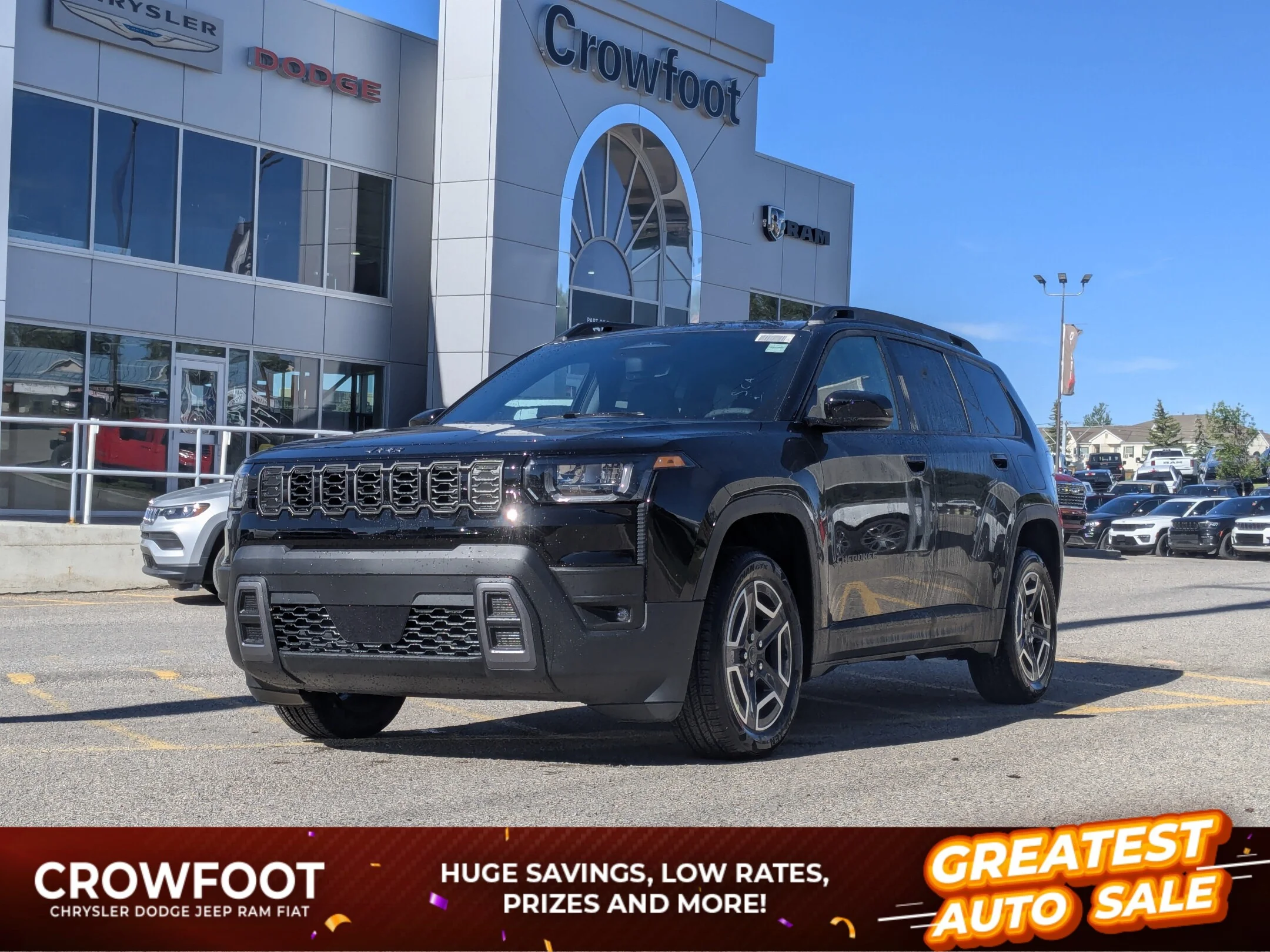 New 2026 Black Jeep Limited - - Hybrid - Dual-Pane Pano Sunroof - Capri Leatherette - Power Liftgate & More! image 1