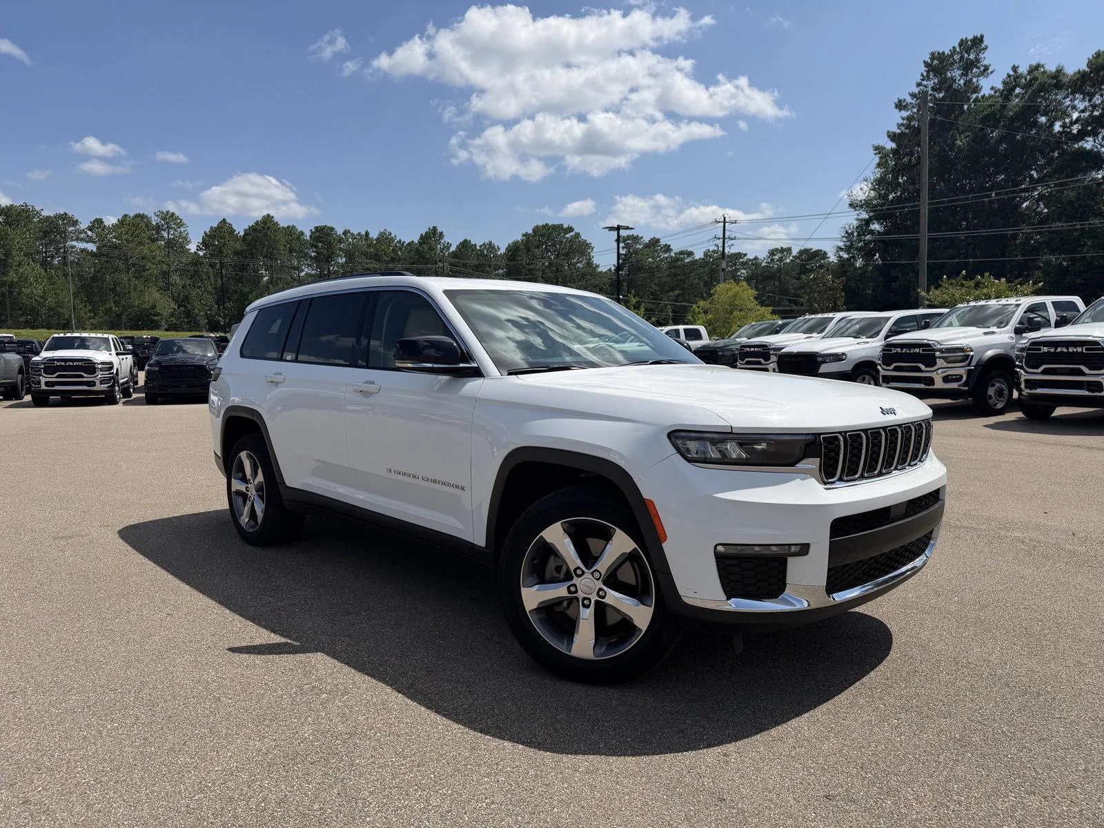 Used 2021 Bright White Clearcoat Jeep Limited image 3