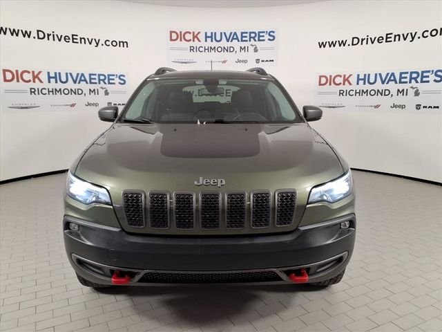 Used 2020 Jeep Cherokee Trailhawk with VIN 1C4PJMBN7LD550191 for sale in Richmond, MI