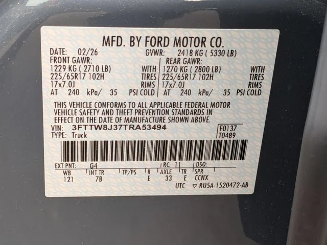 New 2026 Azure Gray Metallic Tri-Coat Ford XLT image 34