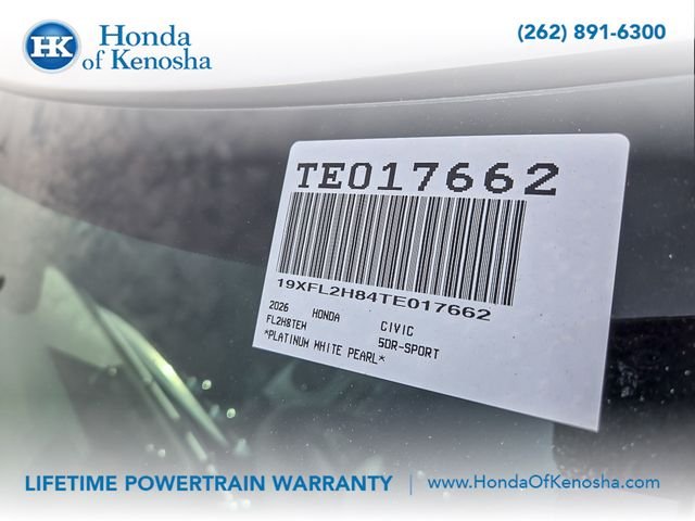 New 2026 Platinum White Pearl Honda Sport image 17