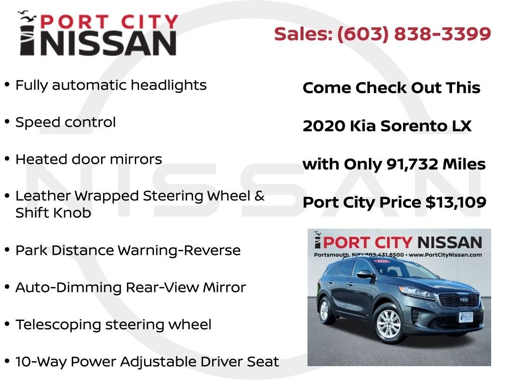Used 2020 Gravity Grey Kia LX w/convenience pkg & 3rd row seat image 21