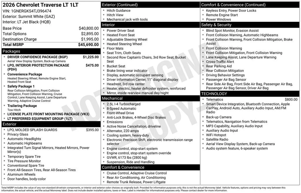 2026 Chevrolet Traverse LT - Photo 6