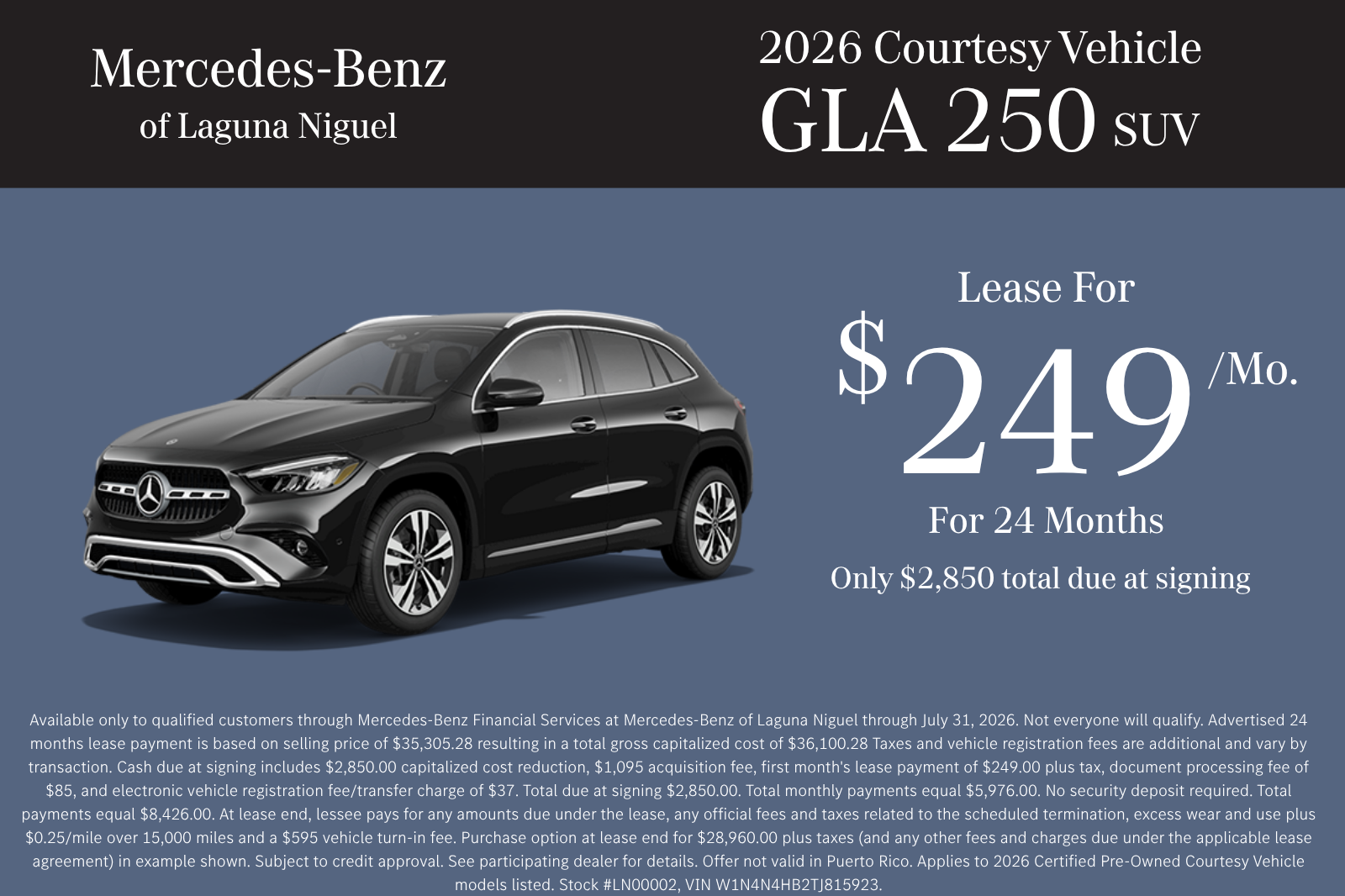 Certified Used 2026 Black Mercedes-Benz GLA 250 image 4