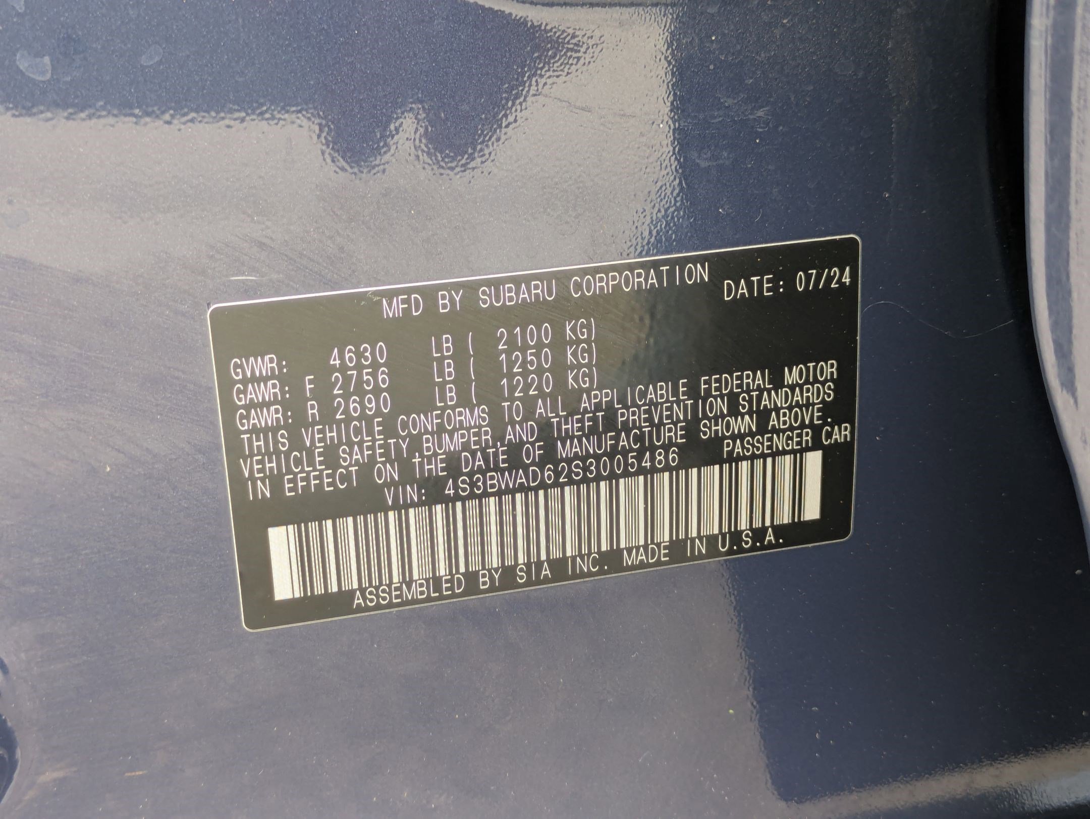 Used 2025 Cosmic Blue Pearl Subaru Premium image 33