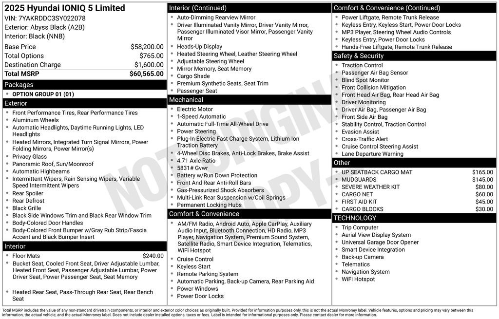 Certified 2025 Hyundai IONIQ 5 Limited with VIN 7YAKRDDC3SY022078 for sale in Highland Park, IL