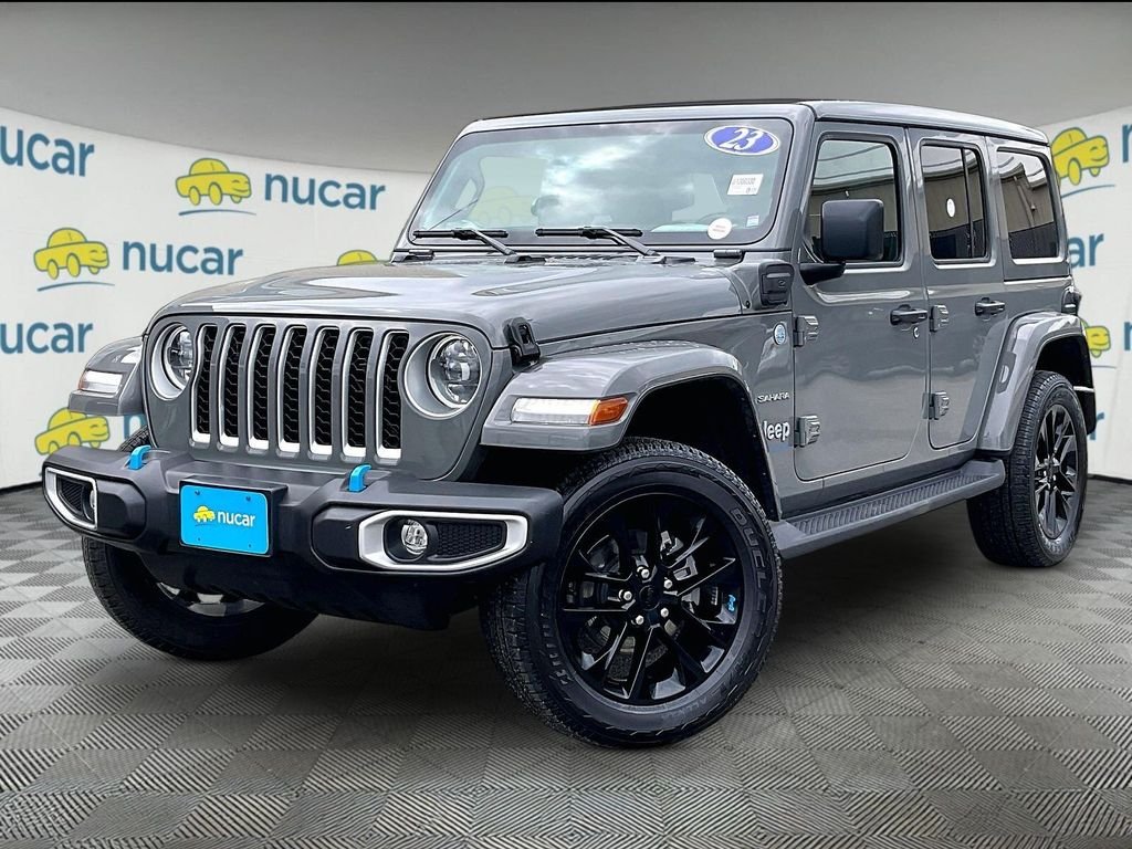 Used 2023 Gray Jeep Sahara 4xe image 3
