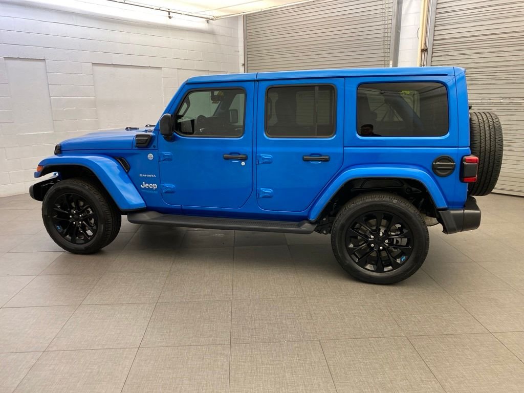 Used 2022 Blue Jeep Unlimited Sahara 4xe image 12
