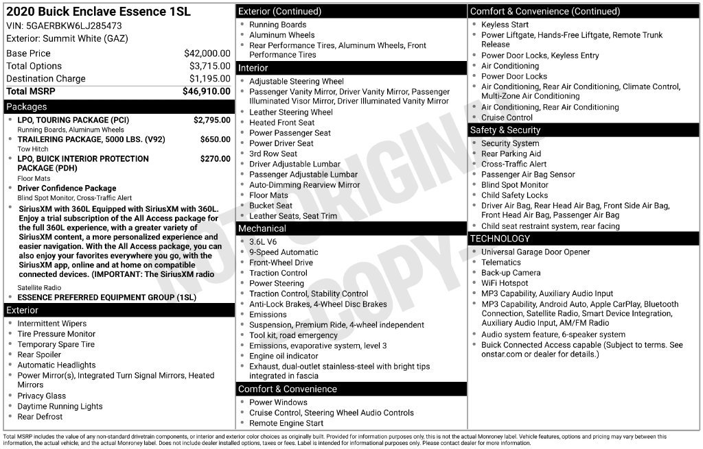 Used 2020 White Buick Essence image 2