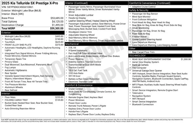 Used 2025 Black Kia SX-Prestige X-Pro image 37