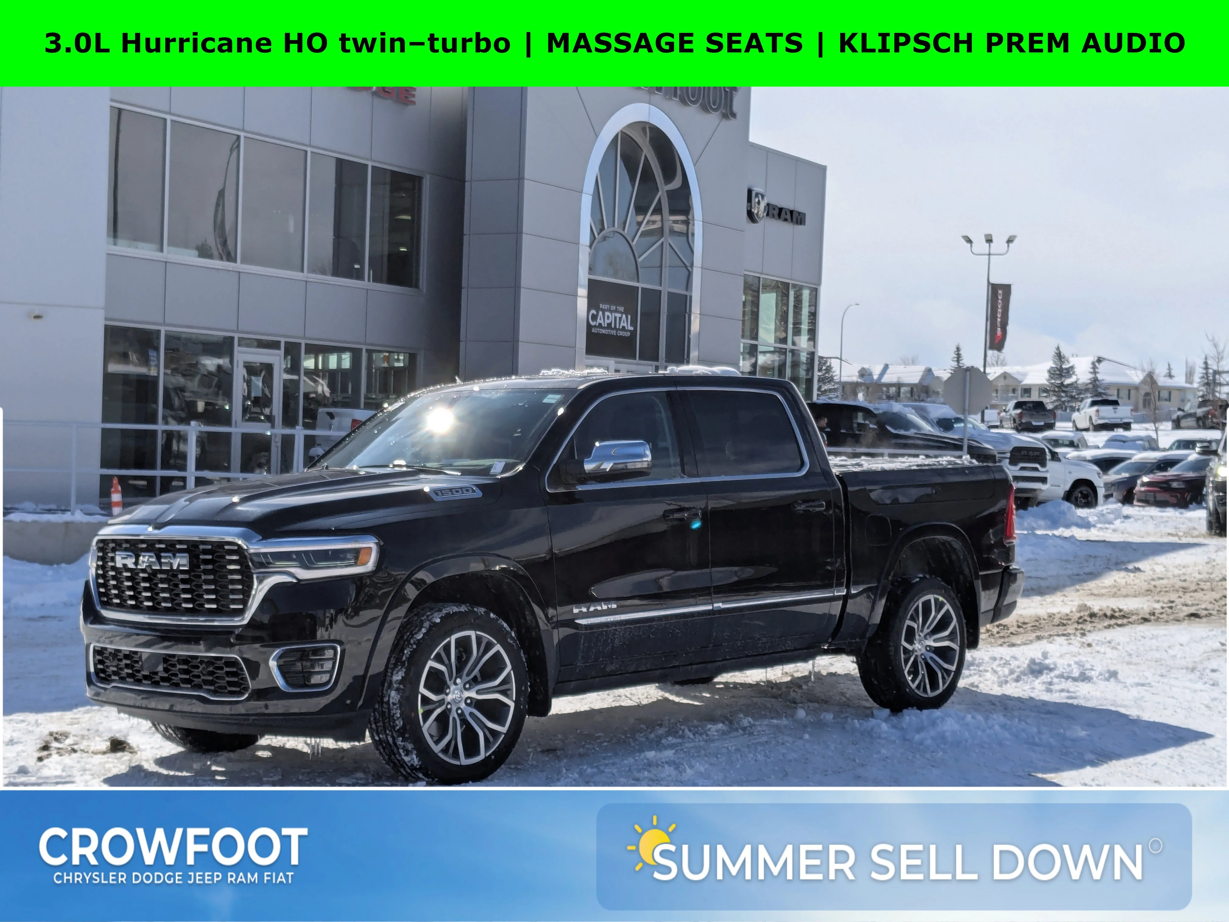 New 2026 Black RAM Tungsten - - Hurricane HO - Multi-Fnctn Tailgate - Prem Lthr - Trailer Brake - 8-Spd Auto & More! image 1