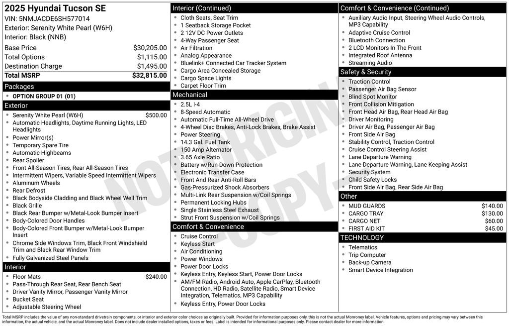 Certified Used 2025 White Hyundai SE image 33