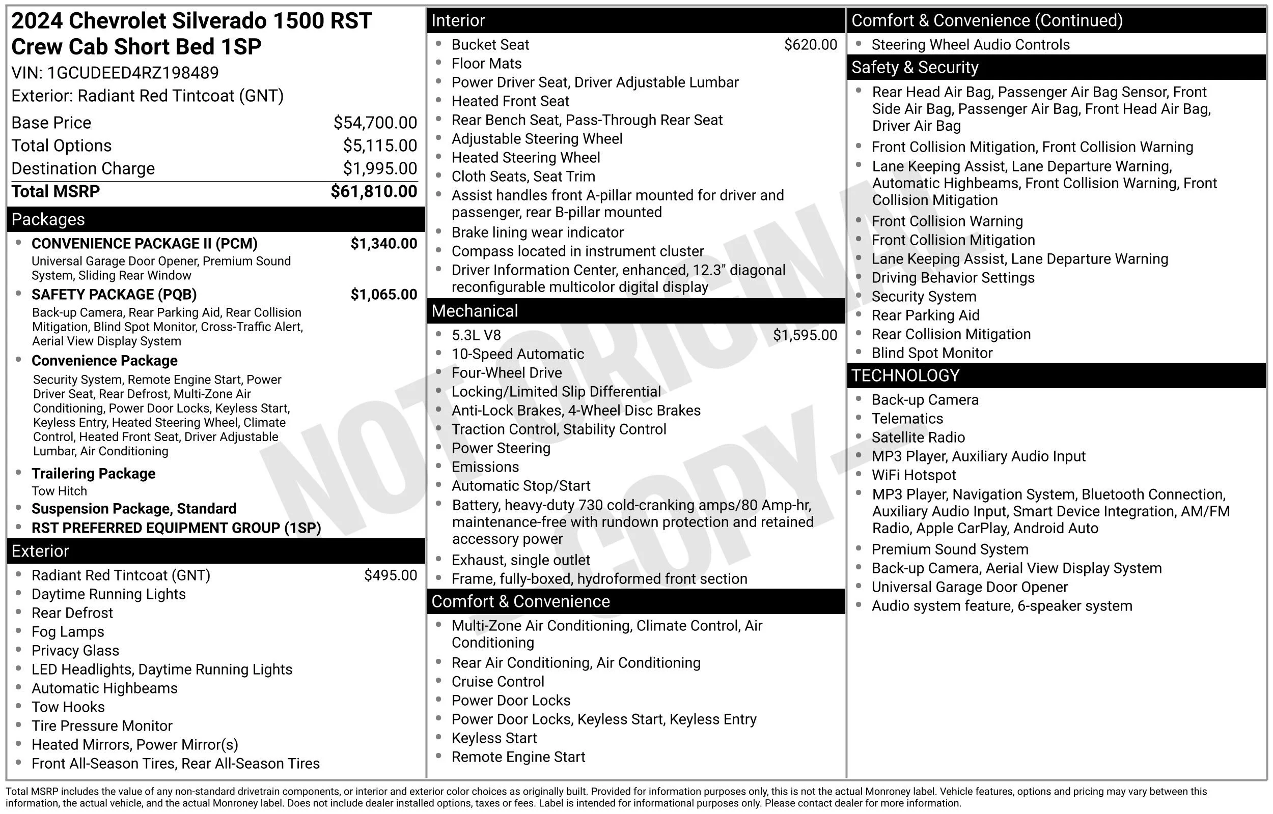 Used 2024 Radiant Red Tintcoat Chevrolet RST image 16