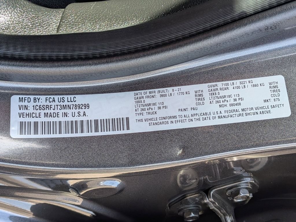 Used 2021 Granite Crystal Metallic Clearcoat Ram Laramie image 26