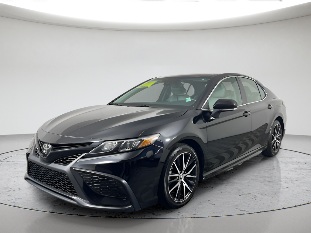 Used 2023 Midnight Black Metallic Toyota SE image 1