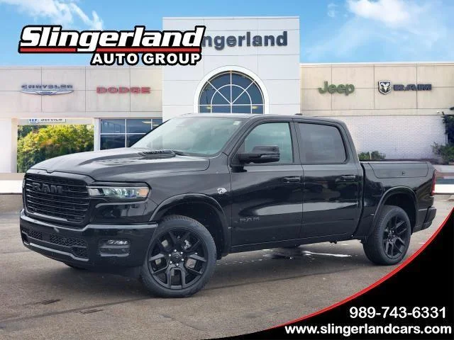 New 2026 Diamond Black Crystal Pearl-Coat Exterior Paint RAM Laramie image 1