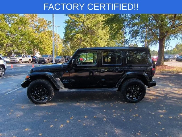 Used 2021 Black Jeep Unlimited Sahara 4xe image 2