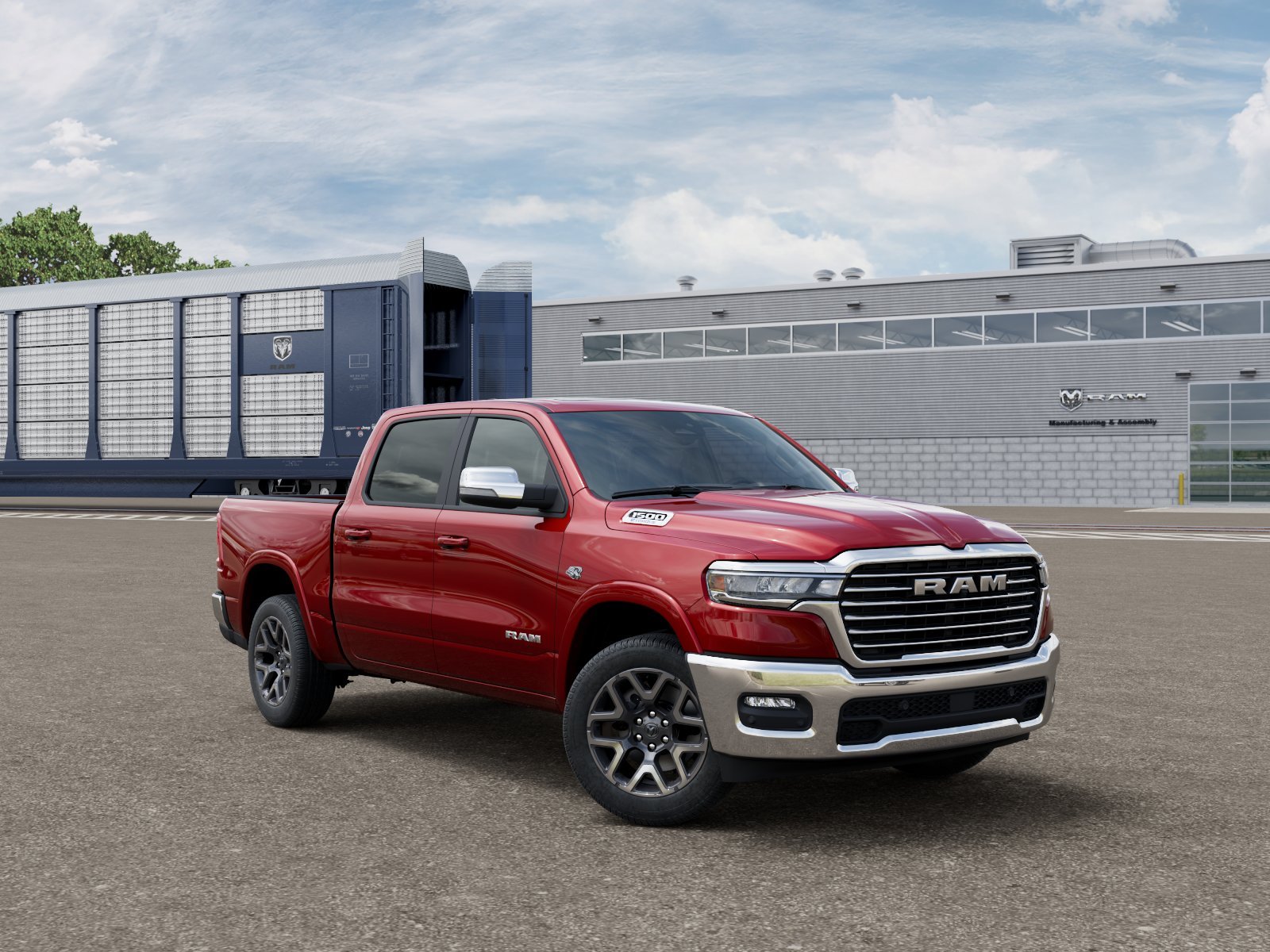 New 2026 Molten Red Pearl-Coat Exterior Paint RAM Laramie image 3