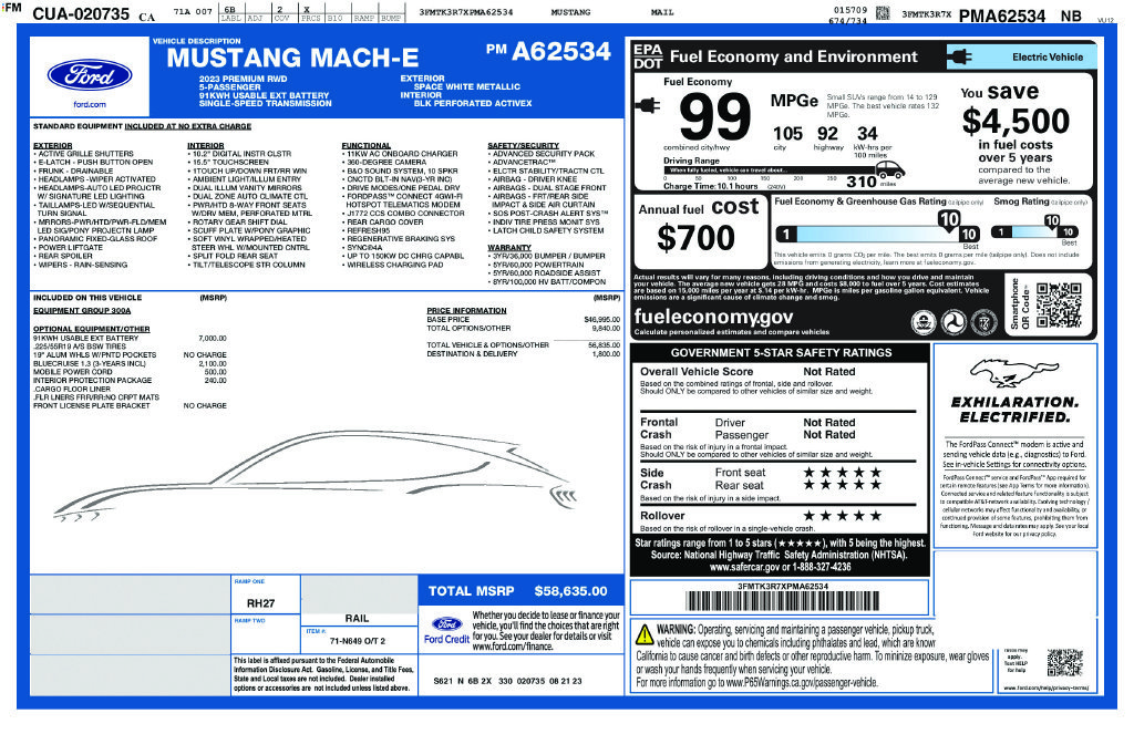 Used 2023 White Ford Premium image 2