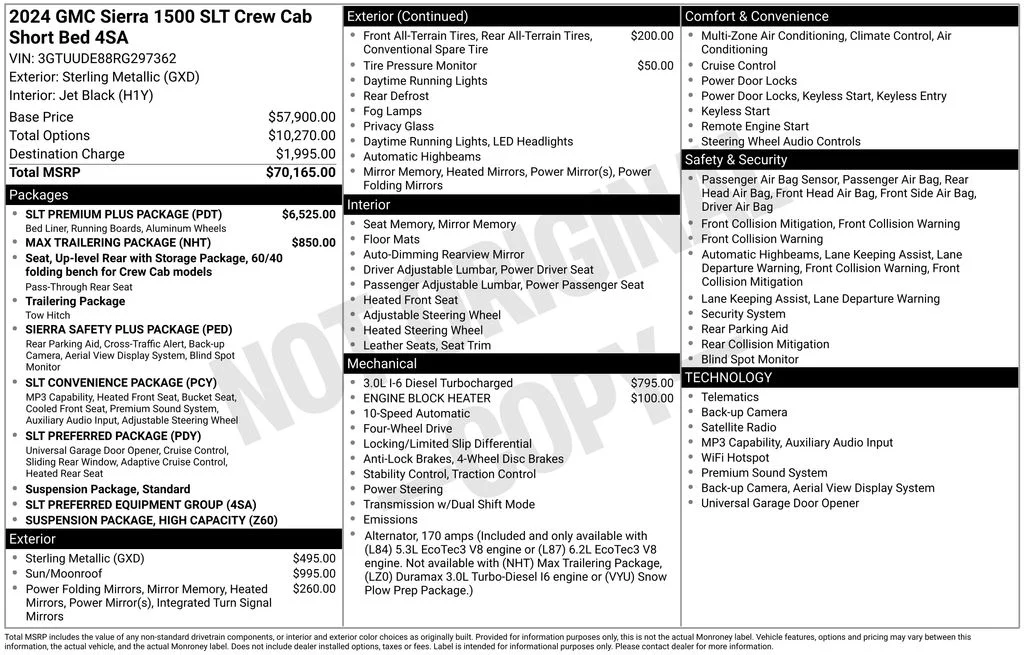 Used 2024 Silver GMC SLT image 3