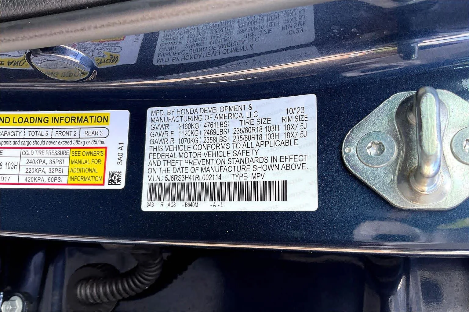 Used 2024 Canyon River Blue Metallic Honda EX image 66