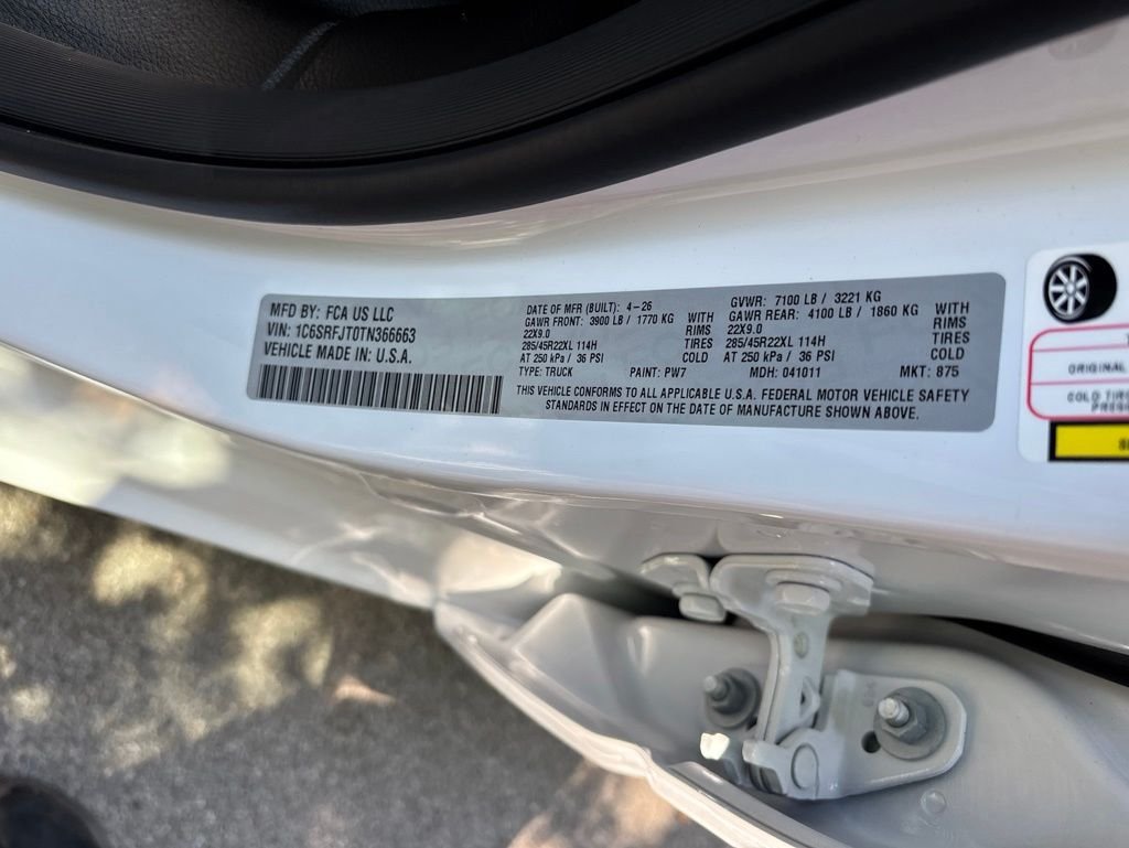 New 2026 Bright White Clear-Coat Exterior Paint RAM Laramie image 39
