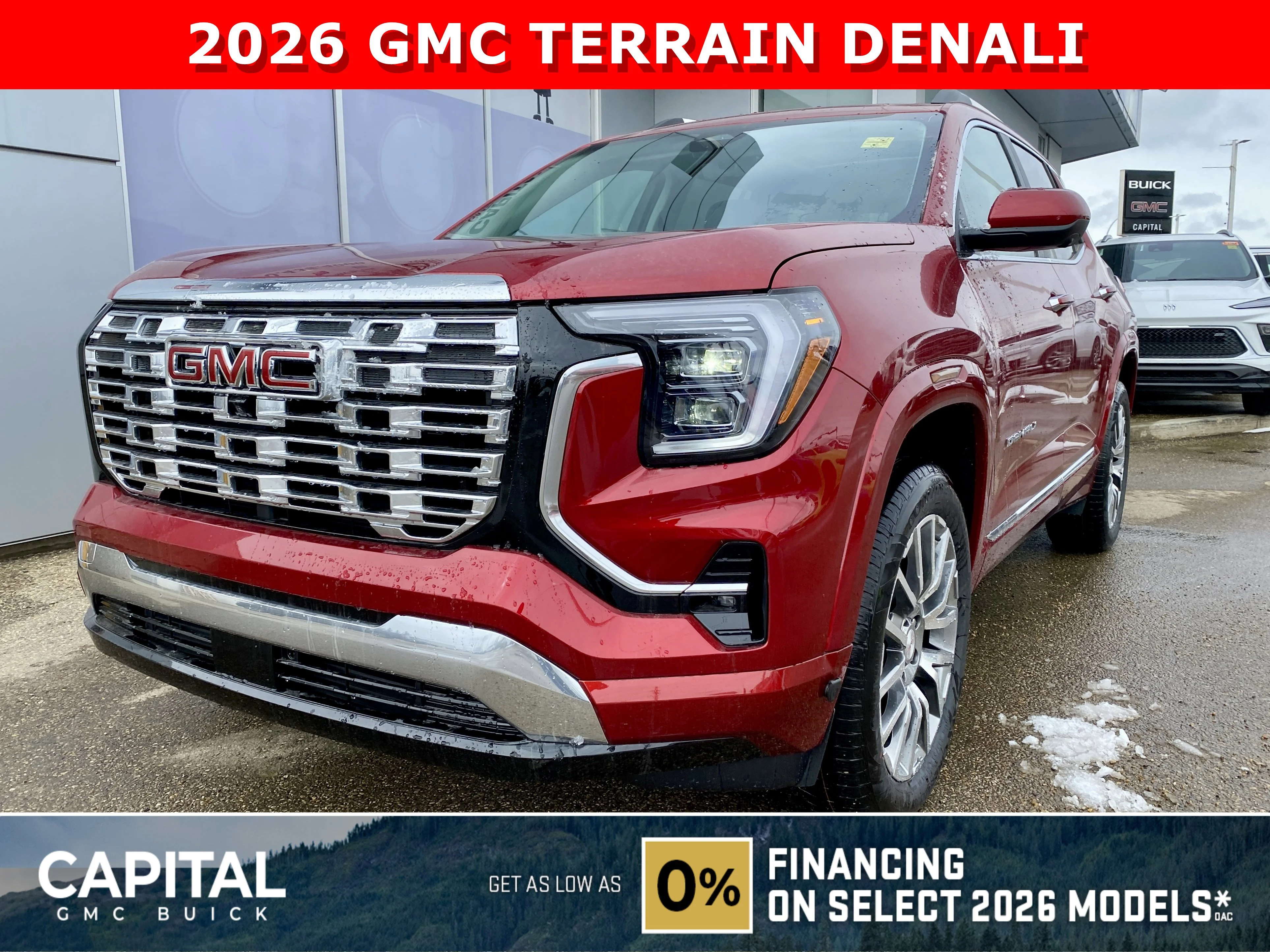New 2026 VOLCANIC RED TINTCOAT GMC AWD Denali image 1