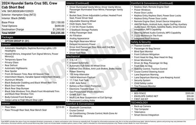 Used 2024 Gray Hyundai SEL image 2
