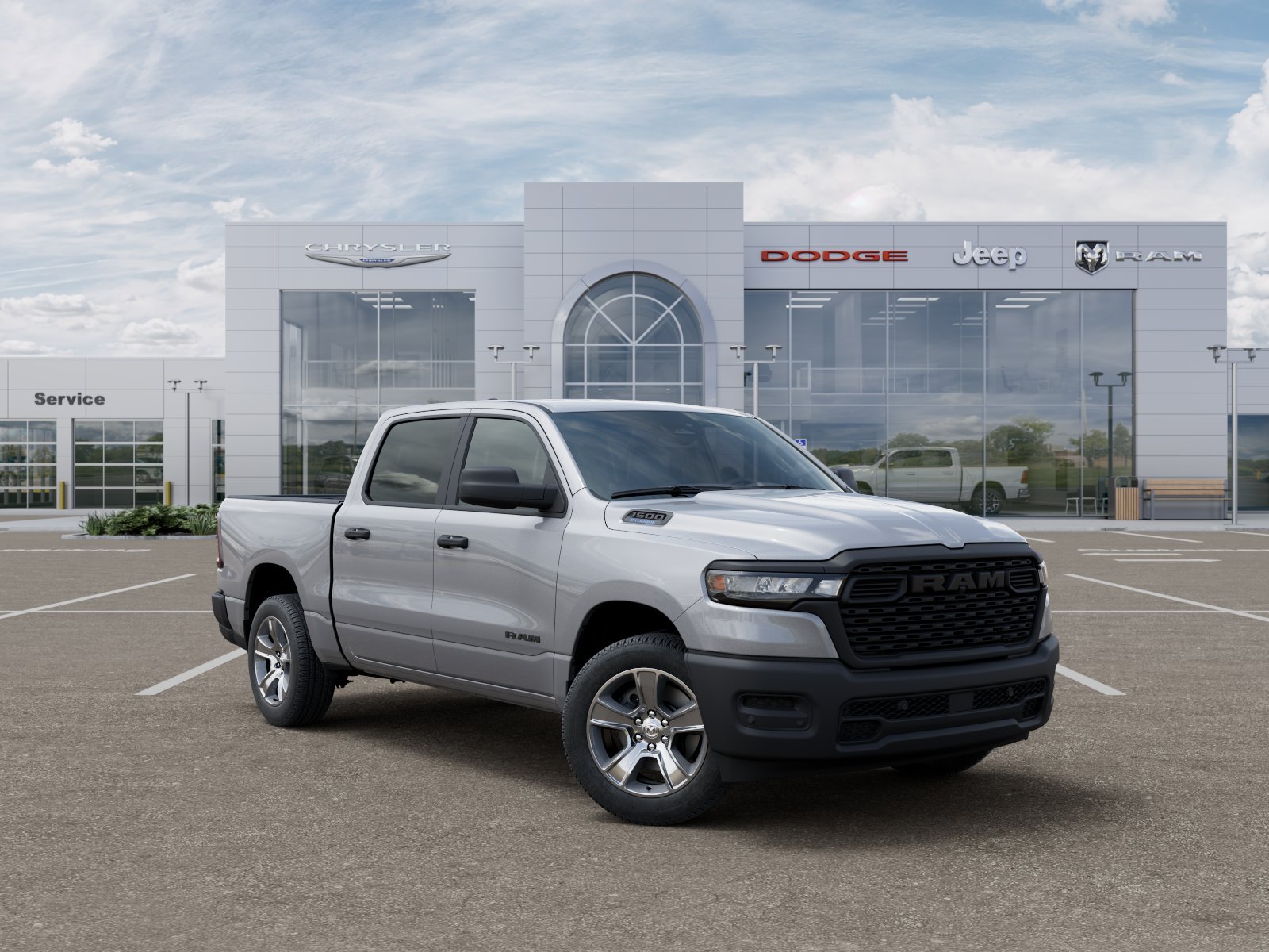 New 2025 Billet Silver Metallic Clear-Coat Exterior Paint RAM Tradesman image 31