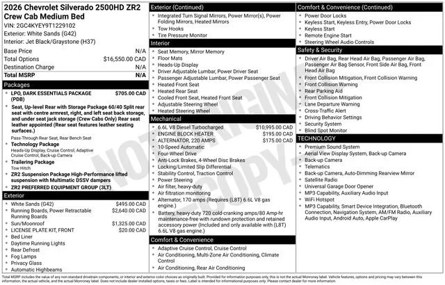 New 2026 White Sands Chevrolet ZR2 image 37