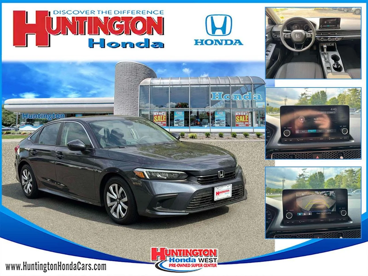 Certified Pre-Owned 2024 Honda Civic Sedan LX Sedan in Huntington
