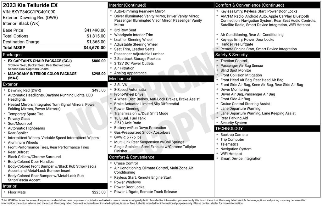 Used 2023 Red Kia EX image 44