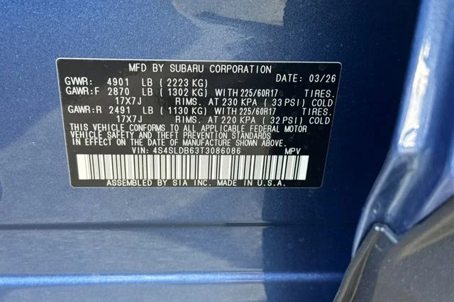 New 2026 DAYBREAK BLUE PEARL Subaru Premium image 24