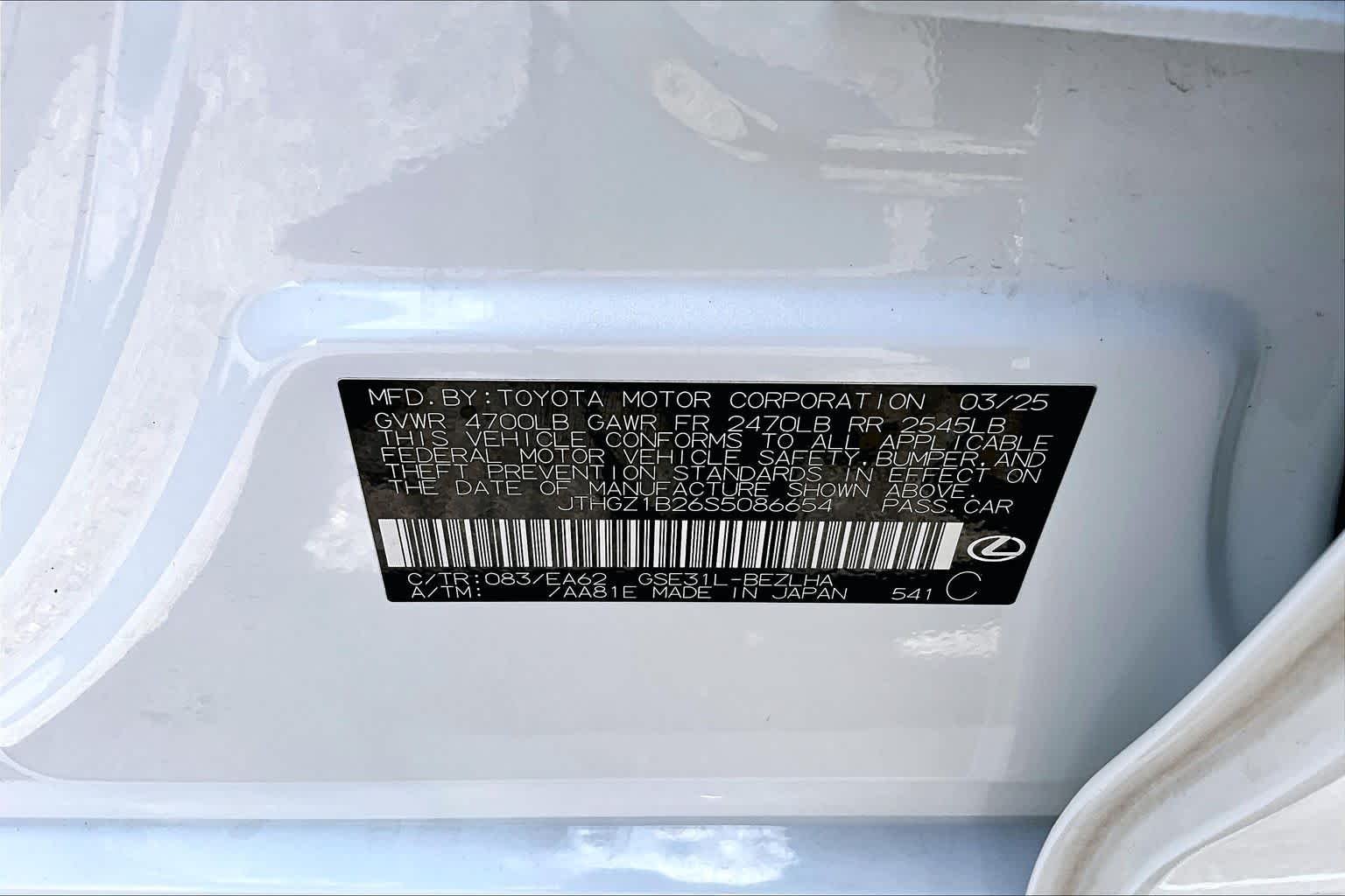 Certified Used 2025 Ultra White Lexus F SPORT image 35