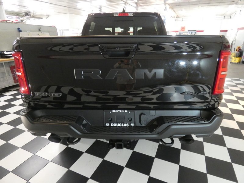 New 2026 Diamond Black Crystal Pearl-Coat Exterior Paint RAM RHO 4x4 Crew Cab 5