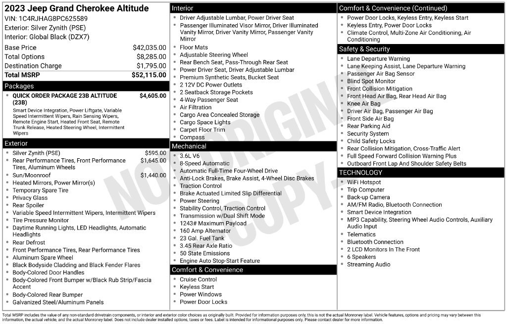 Used 2023 Silver Jeep Altitude X image 10