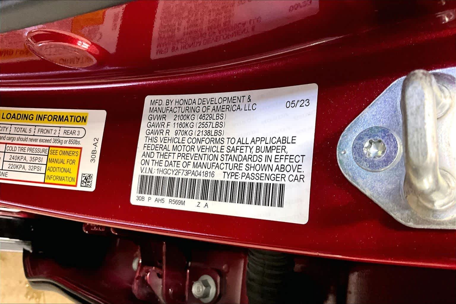 Used 2023 Radiant Red Metallic Honda Sport-L image 34