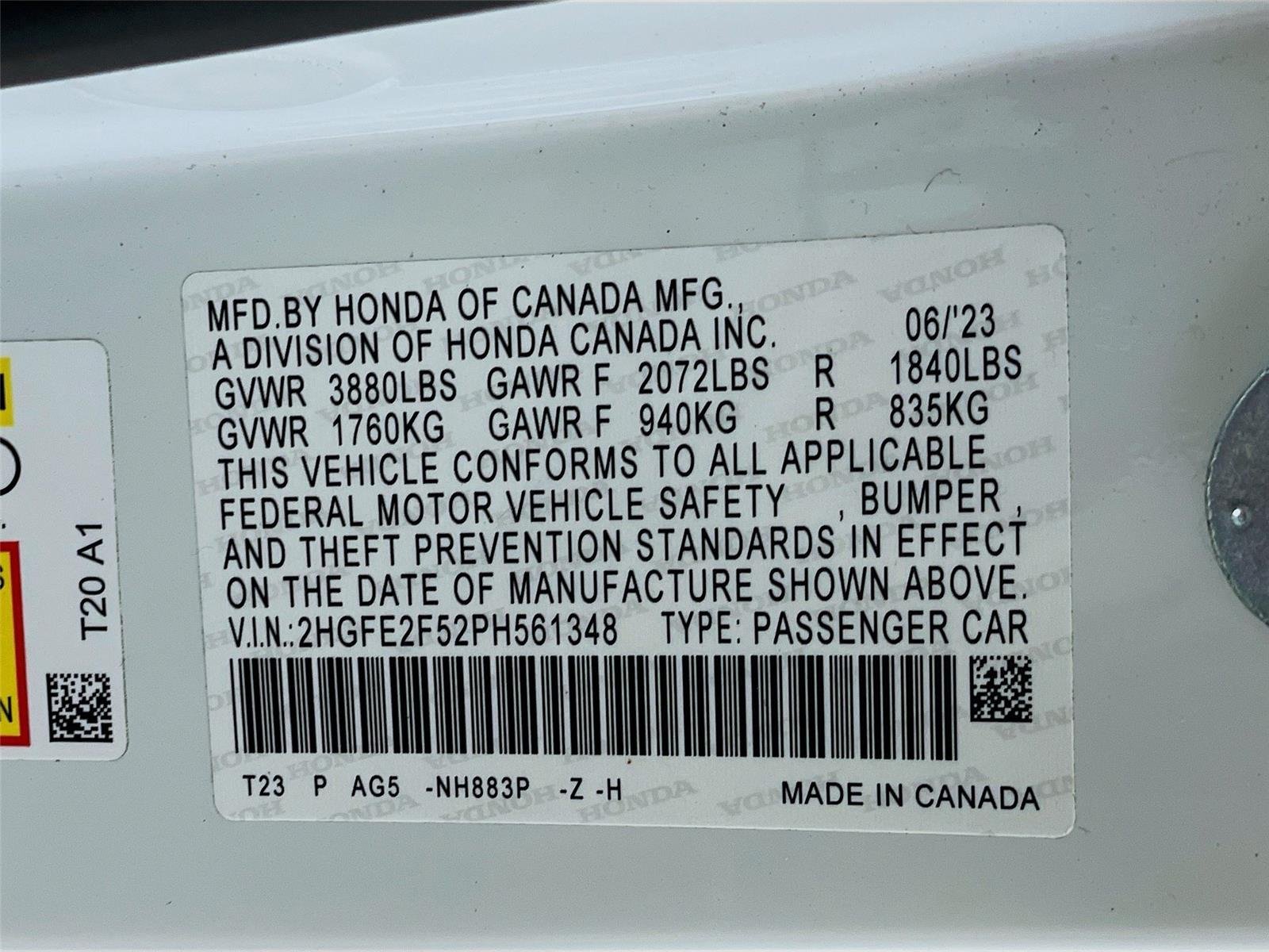 Used 2023 Platinum White Pearl Honda Sport image 35