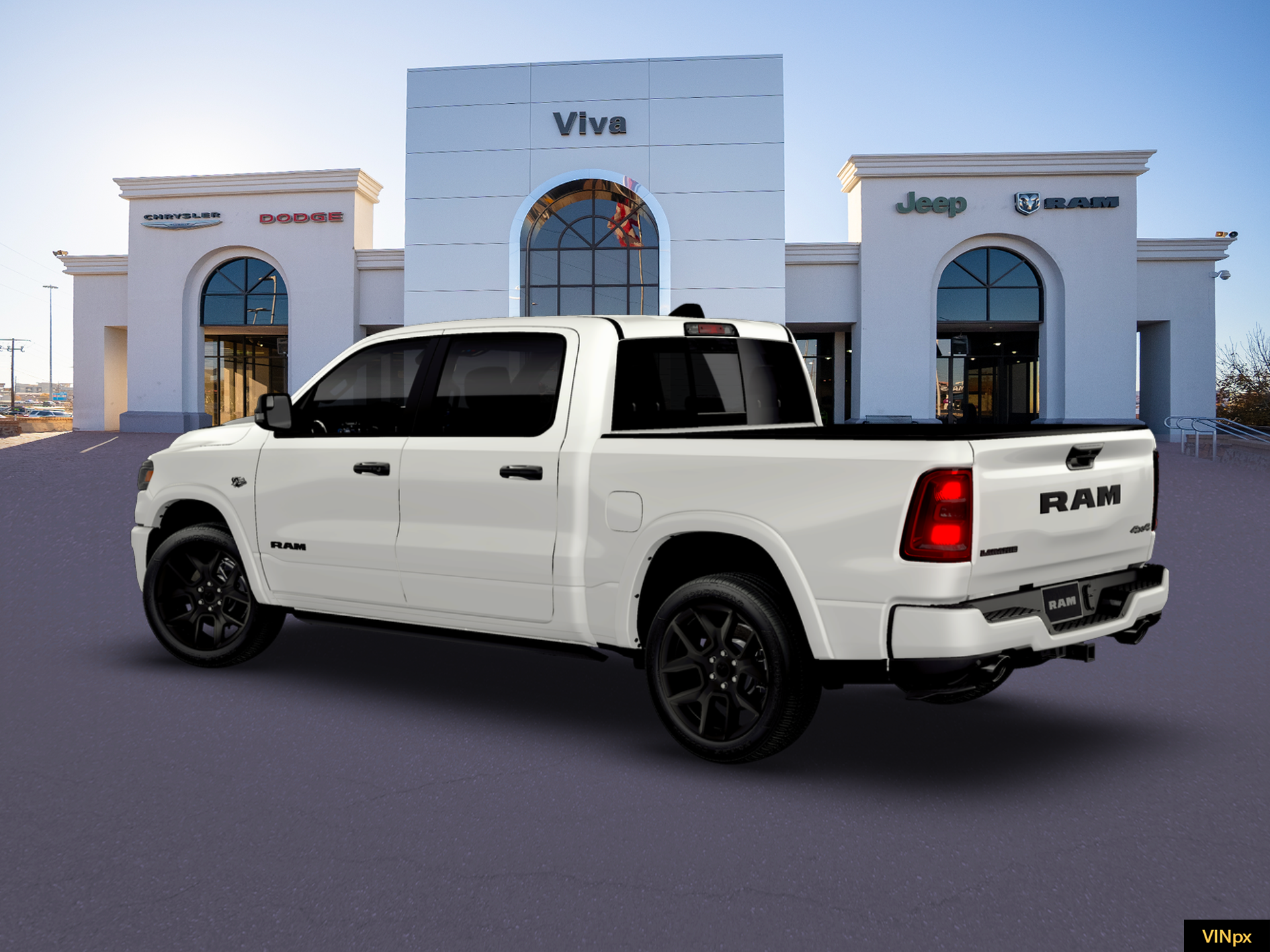 New 2026 Bright White Clear-Coat Exterior Paint RAM Laramie image 4