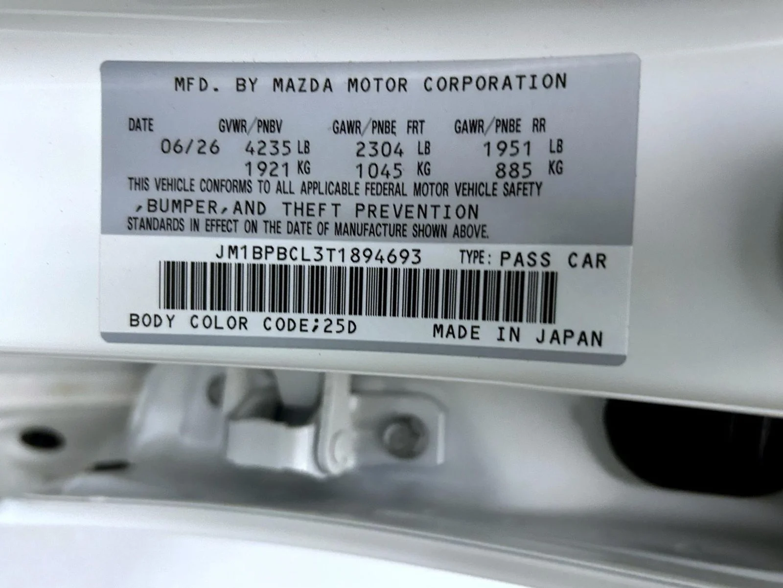 New 2026 Snowflake White Pearl Mazda 2.5 S Carbon Edition AWD image 24